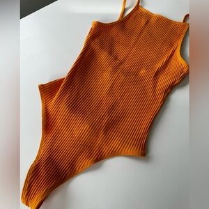 Wilfred Orange Ribbed Body Suit